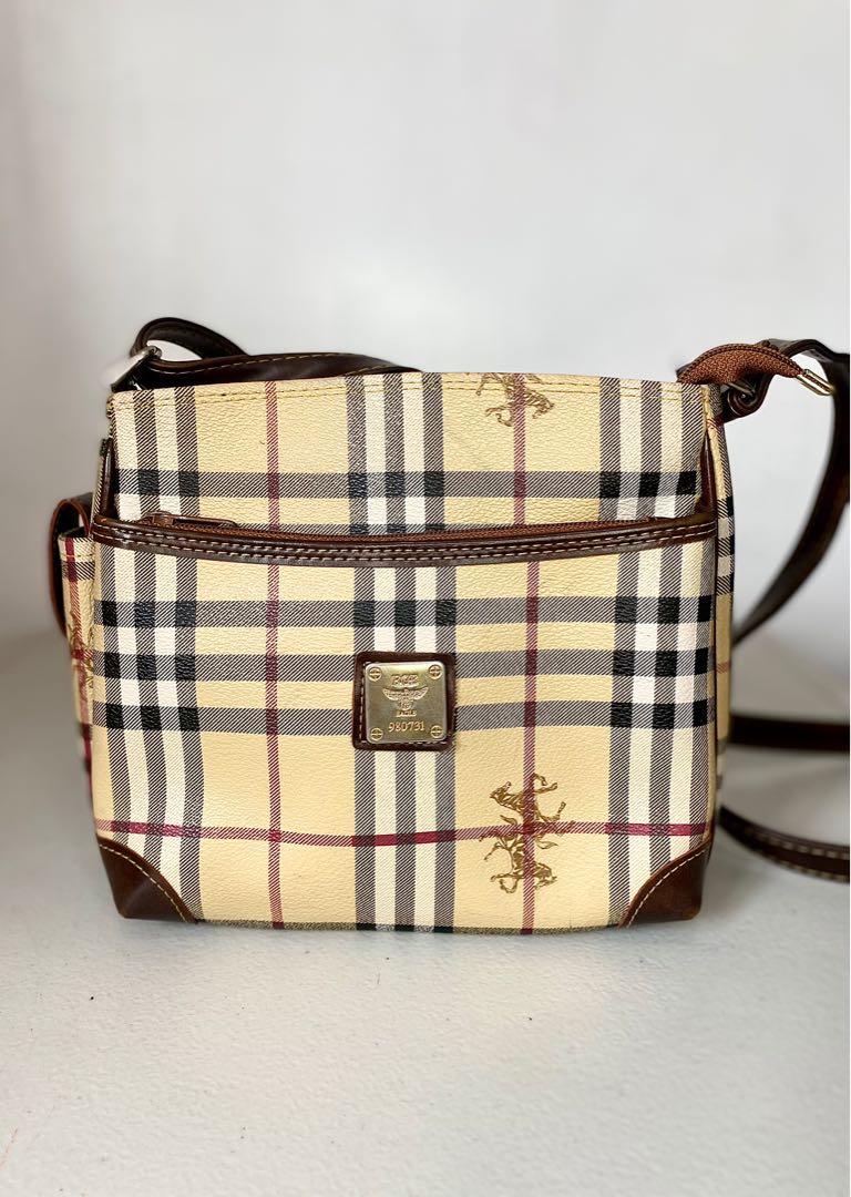 Preloved Ege Eagle Burberry crossbody sling bag