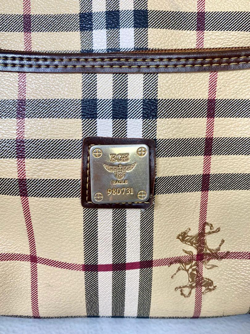 Preloved Ege Eagle Burberry crossbody sling bag