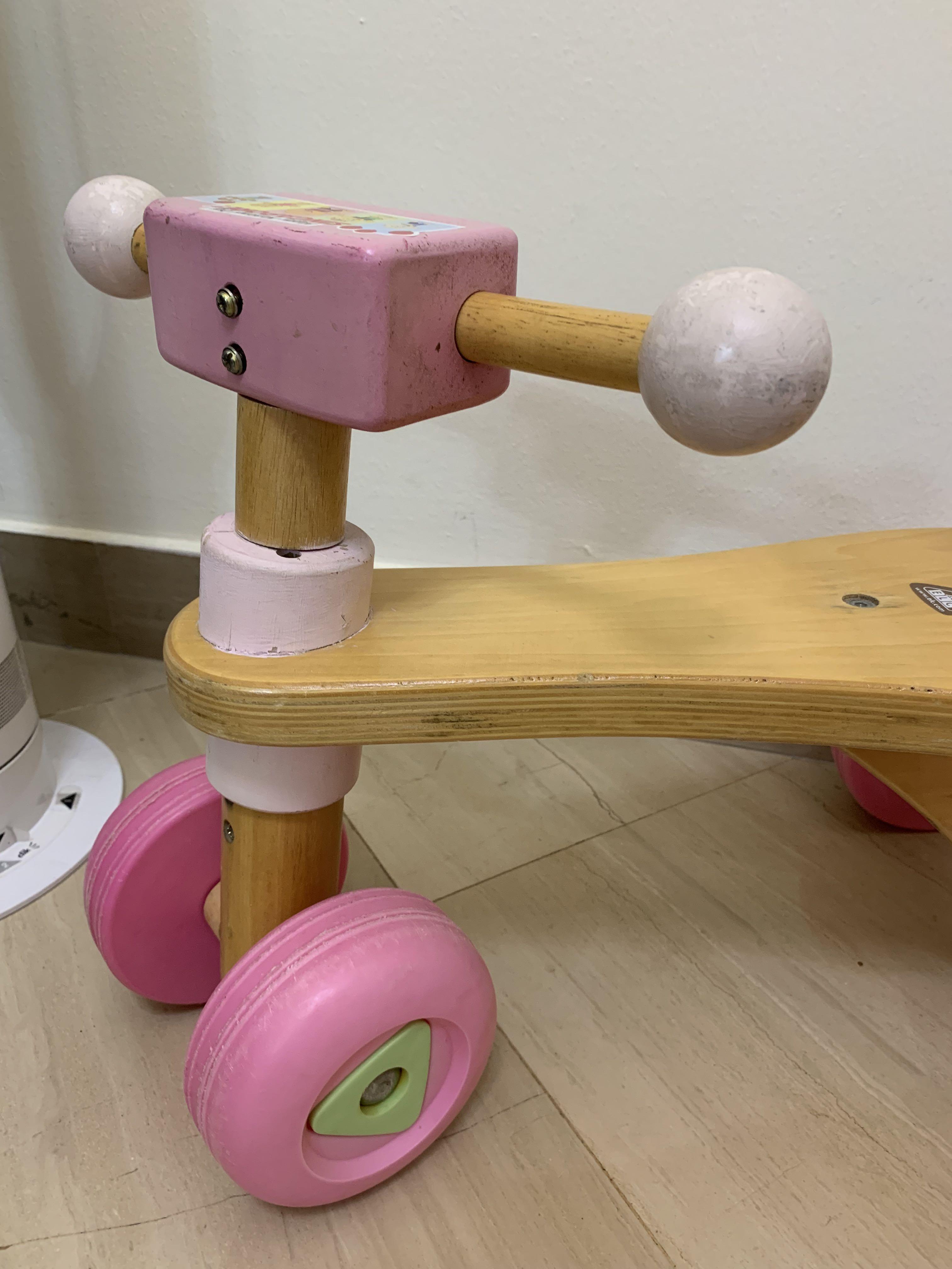Preloved ELC wooden trike and trailer Hobbies Toys Toys Games on Carousell
