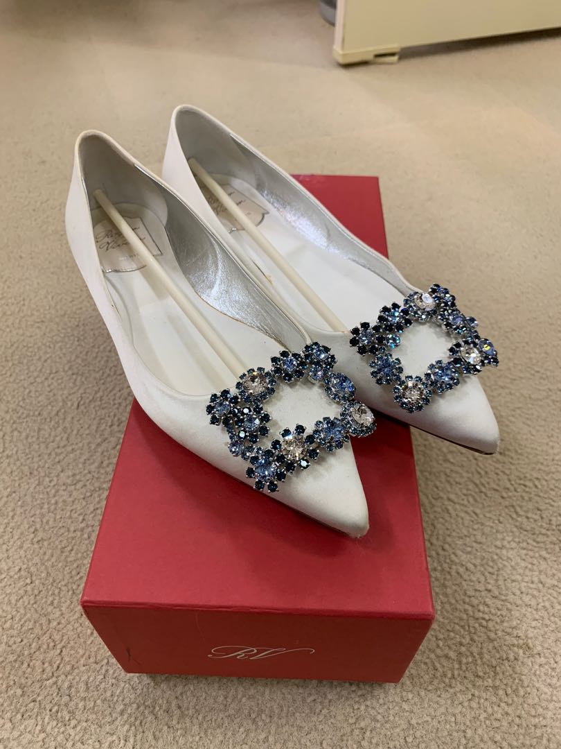 Roger vivier flower strass flats top