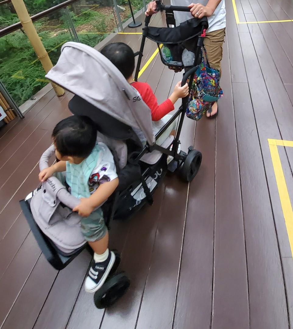 Seebaby baby double stroller twins Babies Kids Going Out Strollers on Carousell
