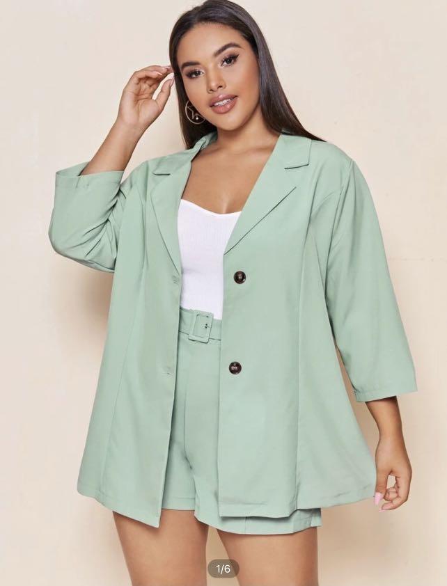 Shein plus size blazer and shorts