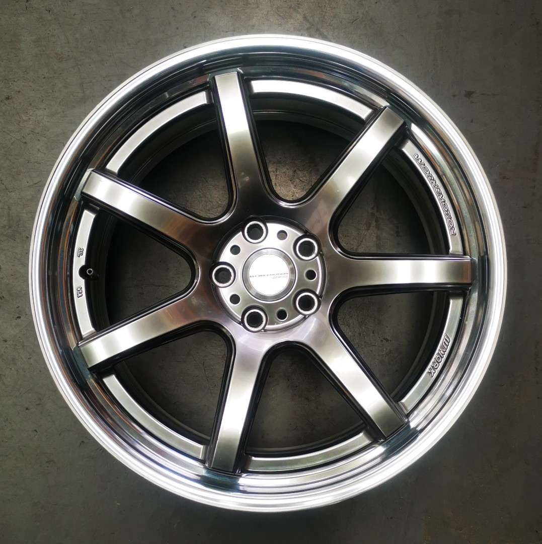 Used " Work Emotion T7R 2 Piece Rims, Car Accessories, Tyres