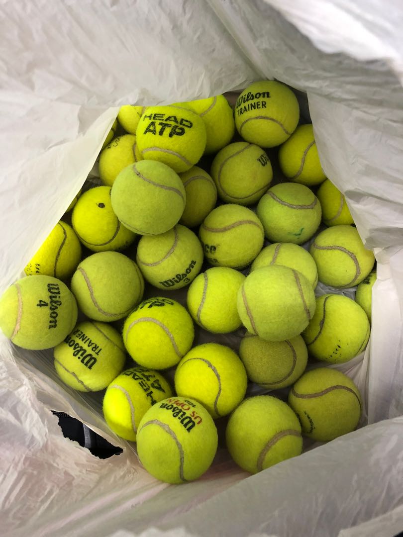 Used tennis balls 30 balls, Sports Equipment, Sports & Games, Racket