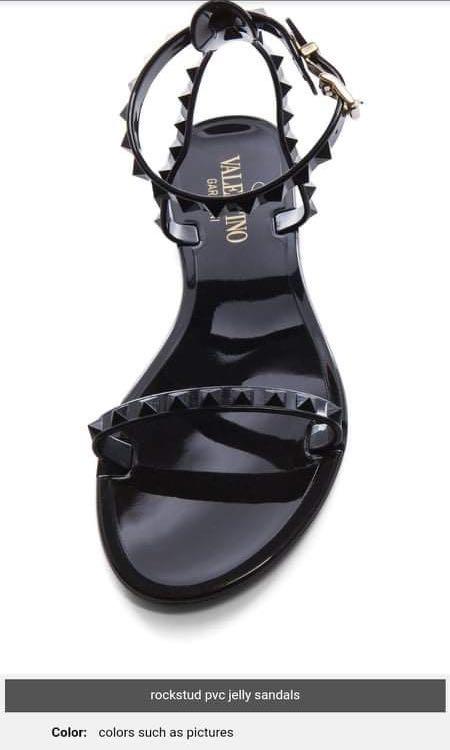 Valentino black shop jelly sandals