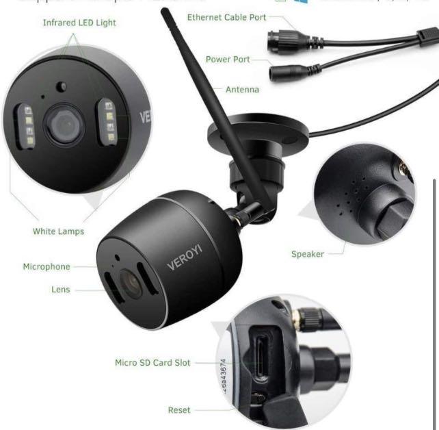 Veroyi outdoor security camera on sale