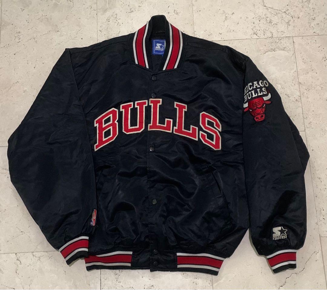 VINTAGE 90s STARTER CHICAGO BULLS NBA HALF ZIP JACKET SZ: S – Stay Alive  vintage store