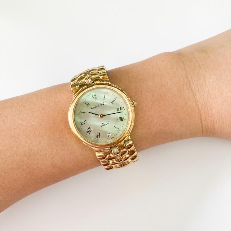 Louis Erard 18K Gold Plated Ladies Watch