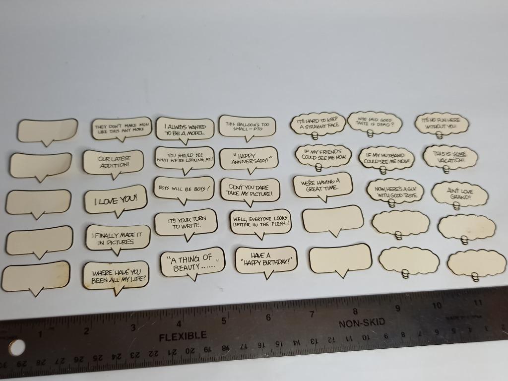 Vintage Sticker Bubble Text for Scrapbooking (Category: Art & Prints) located in Marikina City. Submitted by uncollector (Listing ID 1110300929, Image 1). Description: These stickers are usually put on photos to add charm to it. Even though printed photos seem to be a thing of the past, they can still be a good addition to your scrapbooks. This is part of my sticker collection from when I was a child. Amazingly, due to the good quality of these s