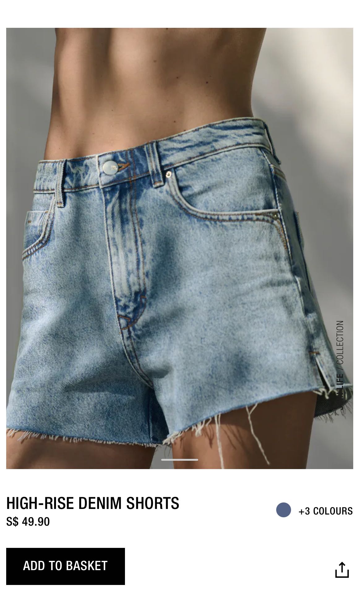 Zara high rise denim shorts 2025