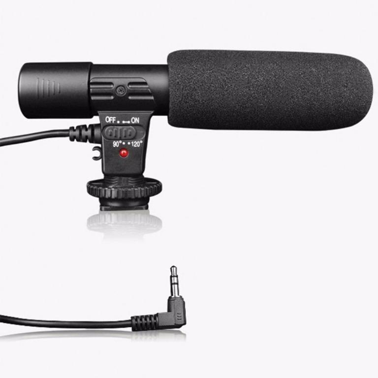 Video Microphone SAMTIAN Camera Microphone Shotgun Interview Microphone for Canon Nikon Sony Panasonic Fuji with AAA 1.5V Alkaline Battery and Windproof Cotton