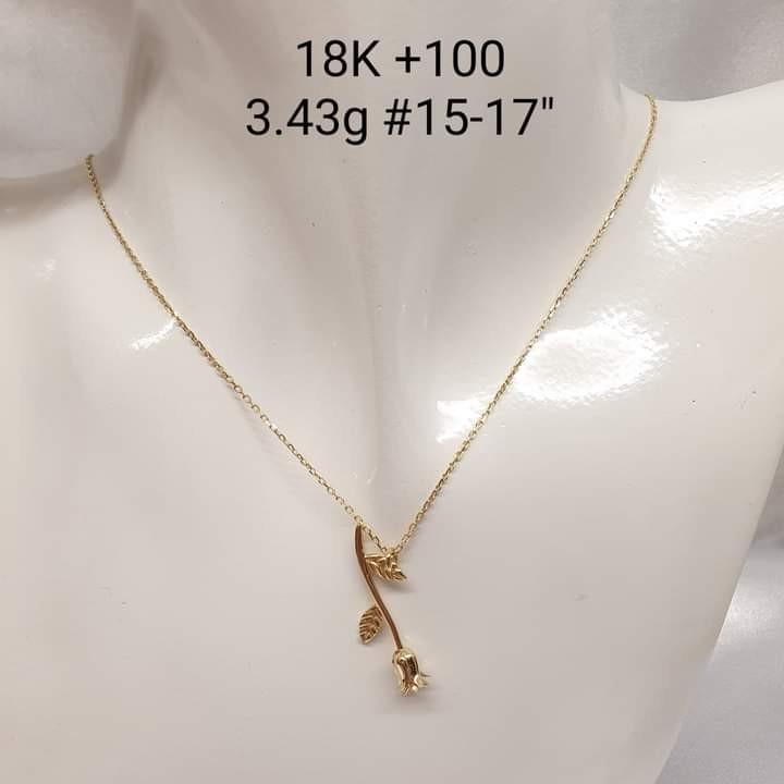 9K Rose Gold 4mm x 4.5mm 'H' Initial Adjustable Necklace 15 - 17 Inch -  7251353 - TJC