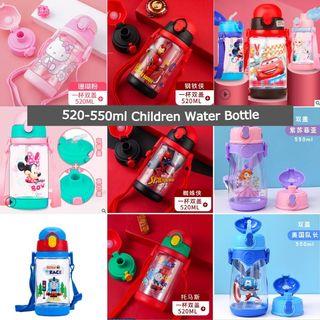 520ml Disney/Cars/Frozen/Iron Man/Spiderman/Hello Kitty/Thomas Children Water Bottle Straw/Direct Drink