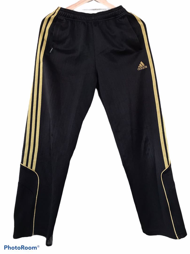 Adidas Track Pants gold Stripes Men s Fashion Bottoms Joggers