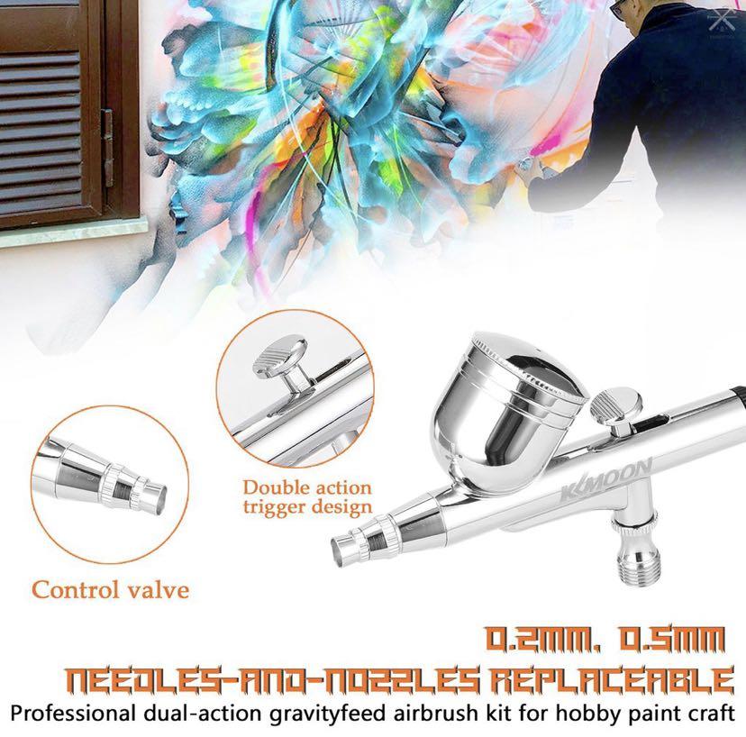 Airbrush with complete set KKMoon, Hobbies & Toys, Stationery & Craft