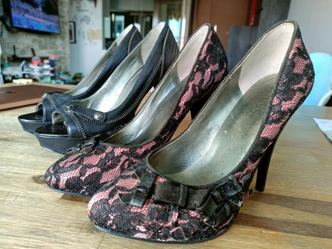 Guess lace heels new arrivals