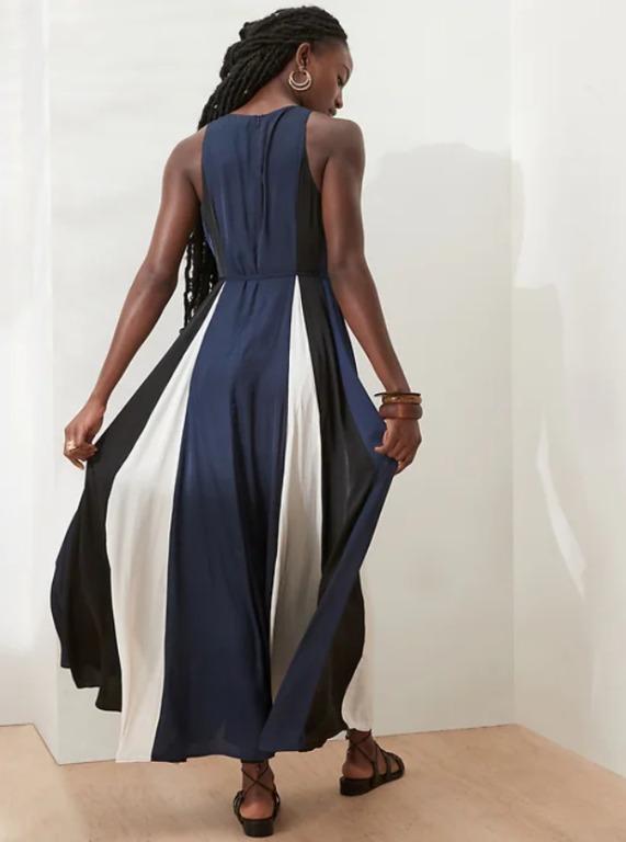 Banana republic paneled maxi outlet dress