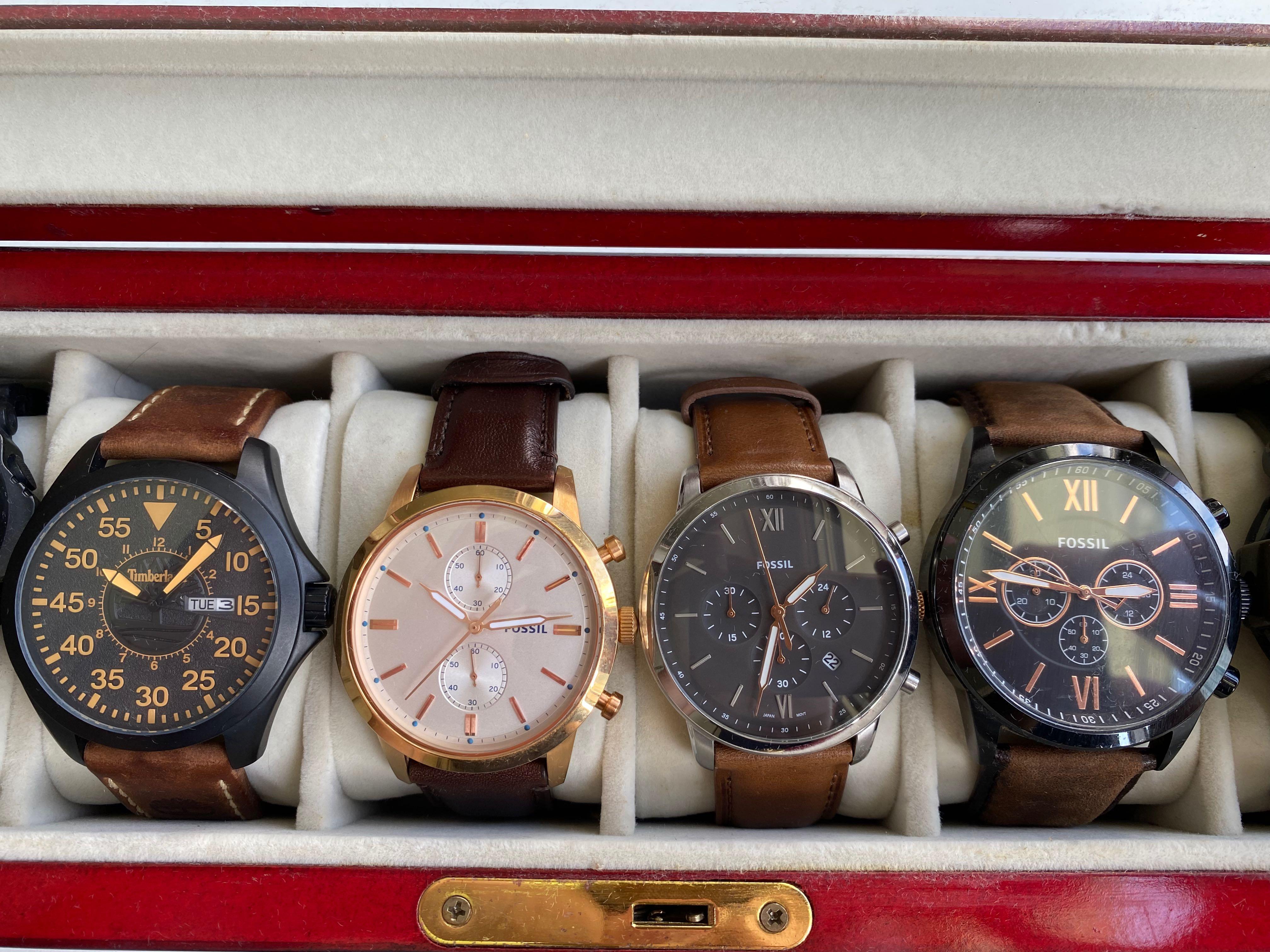 Fossil watch deals men's bronze