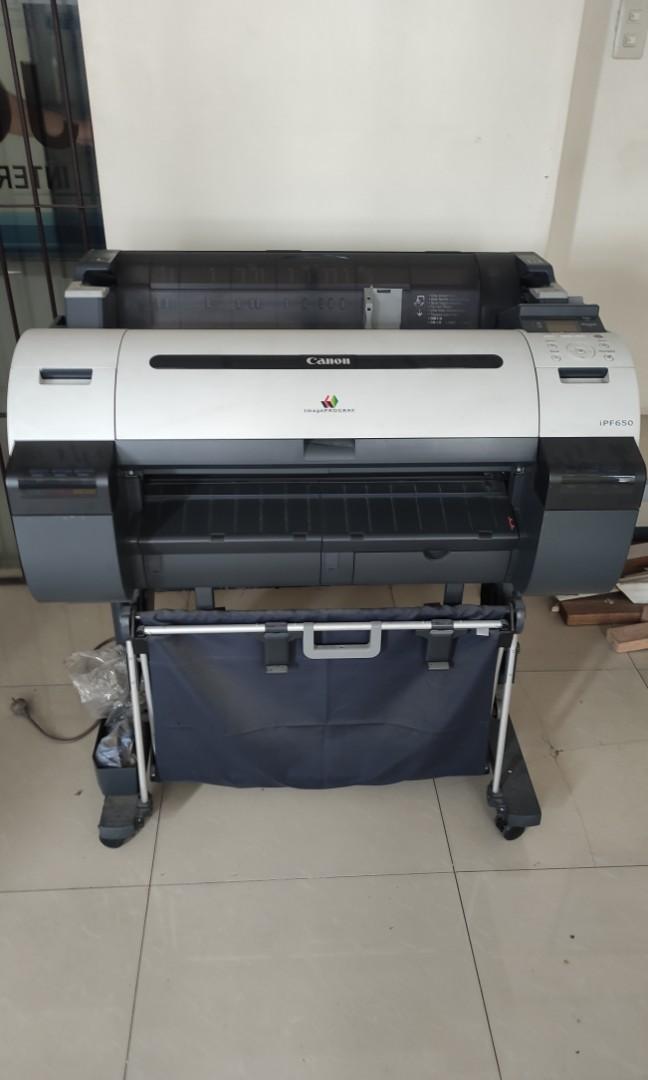 Canon IPF 650 Wide Format Printer (Category: Printers, Scanners & Copiers) located in Manila. Submitted by joshramly (Listing ID 1104836135, Image 1). Description: Canon IPF 650 Wide Format Printer only used twice after that na stock napo hindi na ginamit Message or Call me #09267079966 or you can check the Printer at Kalaw BDO 6FLR Look For Jr Soriano.