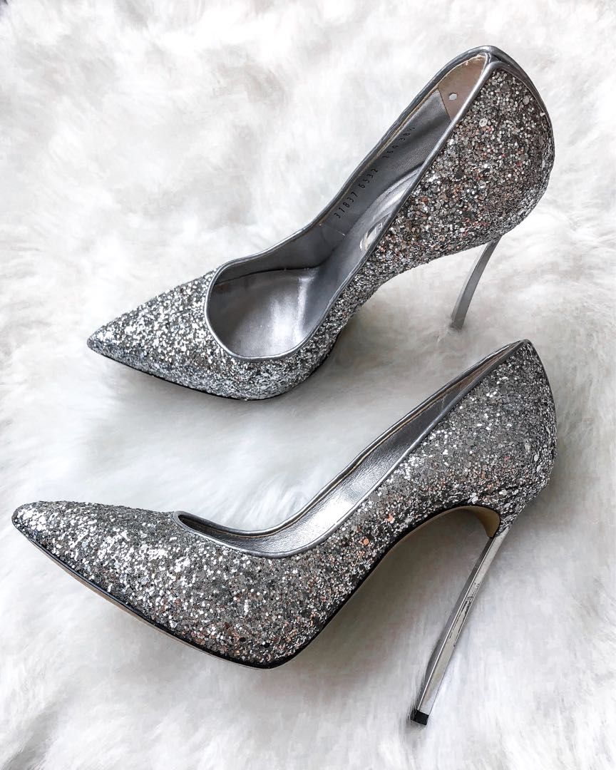 Casadei glitter pump cheap