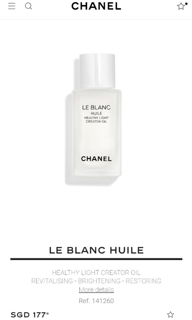 chanel le blanc huile healthy light creator oil