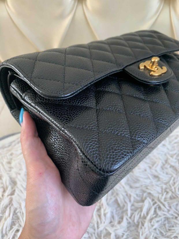 HOLD] Chanel Small Classic flap black caviar gold hardware