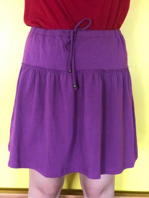 purple eyelet skirt