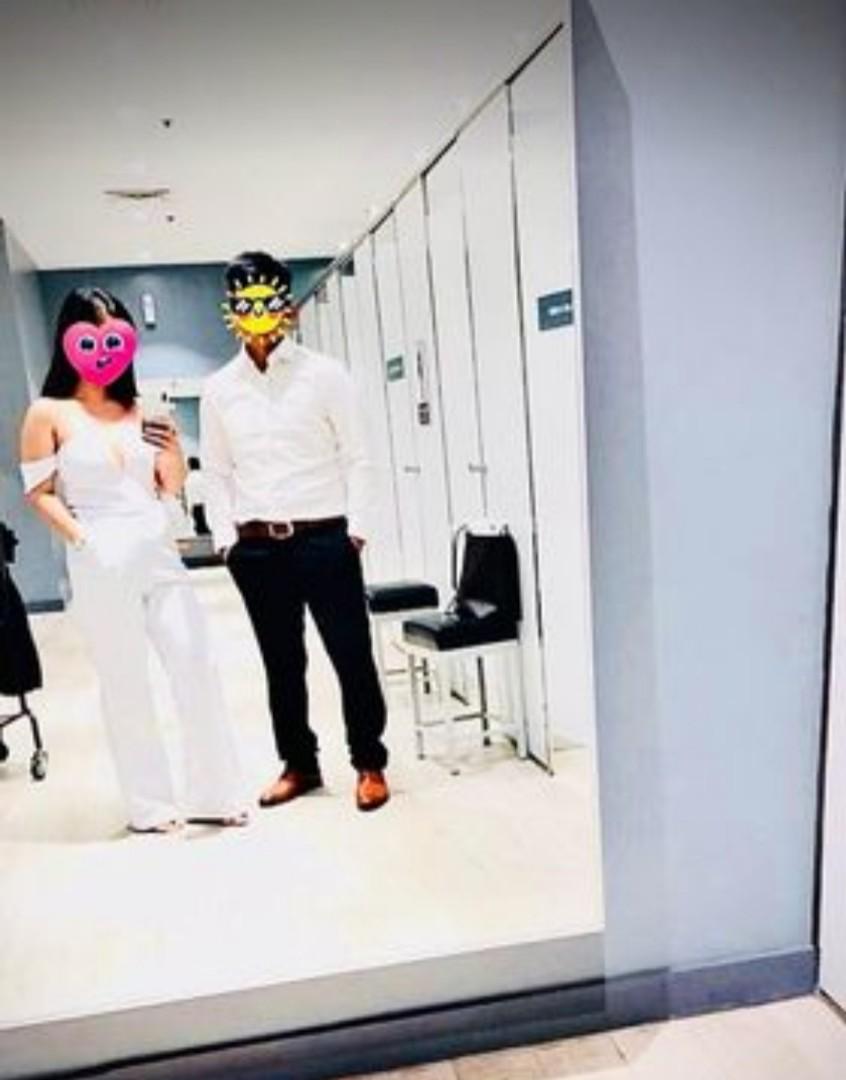 Civil Wedding - Longsleeve and Pants (Category: Sets & Coordinates) located in Cavite. Submitted by saahssy (Listing ID 1104711237, Image 1). Description: -Set- •Longsleeve Brand: Sahara Color: White Size: Medium •Pants Brand: Main Street Color: Navy Blue Size: 34 Never been used. RFS: di natuloy ang wedding last year and hindi na kasya. I posted separately yung jumpsuit ko ,☺️.