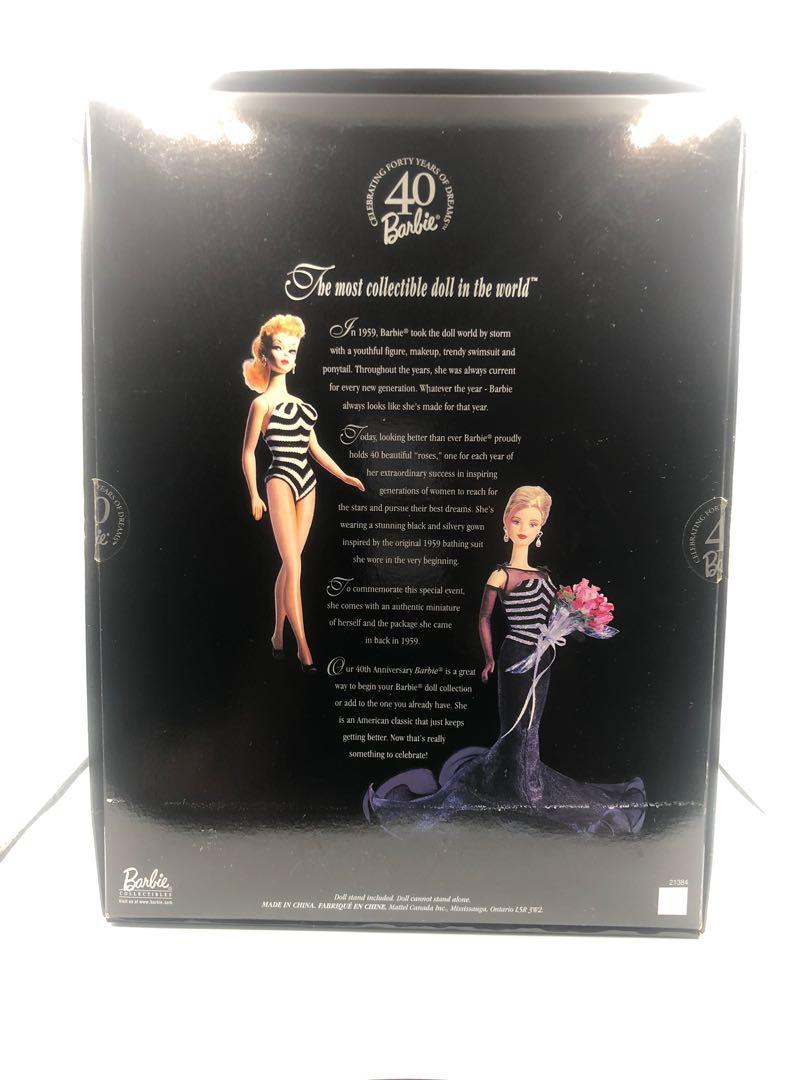 Collector Edition 40th Anniversary Barbie (Category: Vintage Collectibles) located in Pasig City. Submitted by shopvv31 (Listing ID 1104810816, Image 2). Description: NRFB Collector Edition 2008 Anniversary Barbie The small Barbie doll box inside needs to be glued back in place - dried up due to time You may request for more photos .