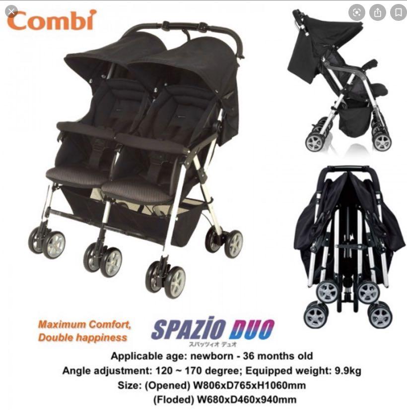 combi lightweight double stroller