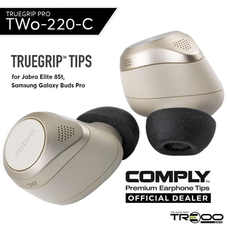 Comply TrueGrip TWo 220 C Foam Eartips for Jabra Elite 85t etc. True Wireless Earbuds