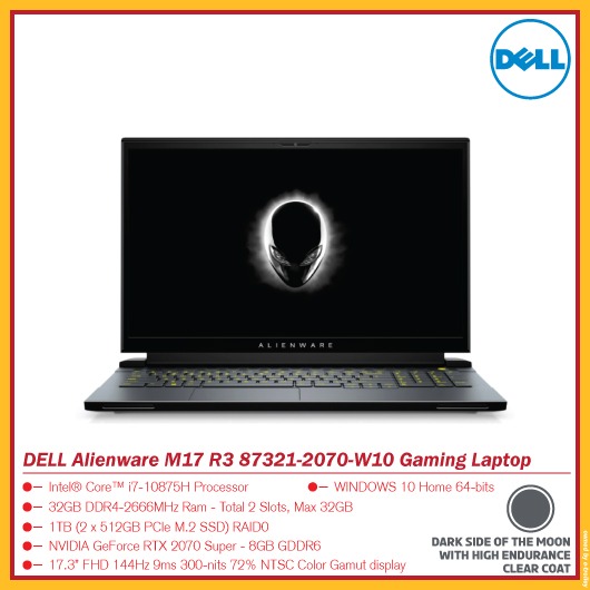 DELL Alienware M17 R3 873212070W10 Gaming Laptop (DARK SIDE OF THE