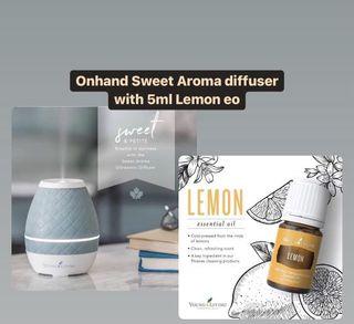 Diffuser humidifier with Lemon oil