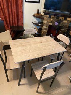 Dining table and chairs by 4s