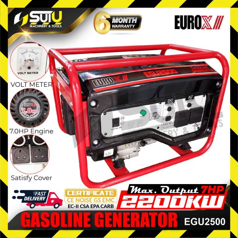 EUROX / EUROPOWER EGU2500 7HP 4-stroke Gasoline Generator 2200W 3600RPM,  Everything Else, Others on Carousell