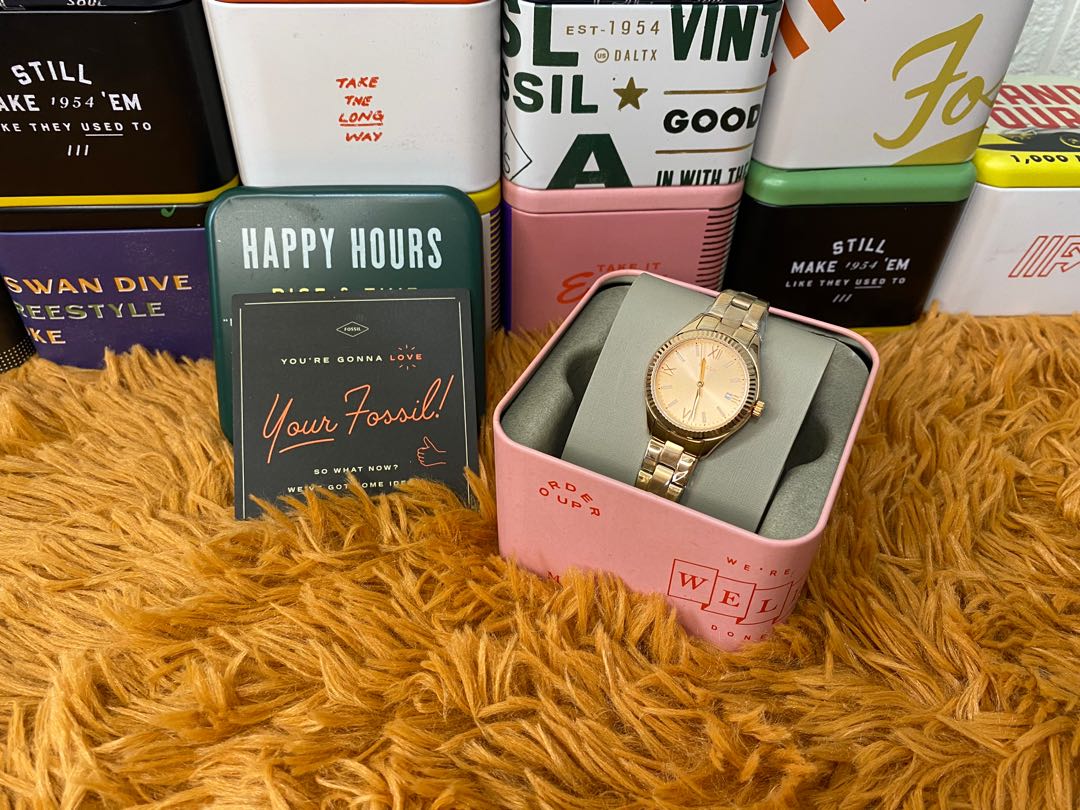 Fossil Ladies' Rye Three-Hand Date Rose 