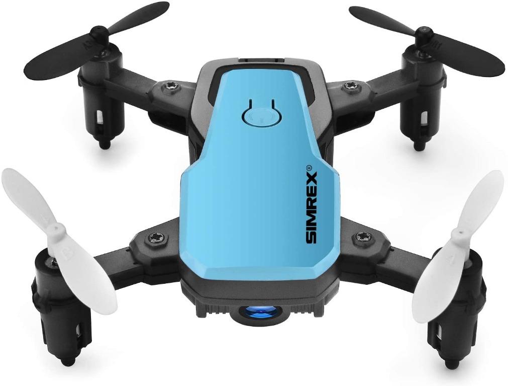 FREE DELIVERY SIMREX X300C Mini Drone with Camera WIFI HD FPV Foldable RC Quadcopter RTF n4CH 2.4Ghz Remote Control Headless Altitude Hold Super Easy Fly for nTraining White Photography Drones on
