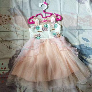 Gaun Pesta Anak Unicorn 2 3 Tahun Dress Baju Ulang Tahun Dress Unicorn Anak Bayi Anak Baju Anak Perempuan 1 Hingga 3 Tahun Di Carousell