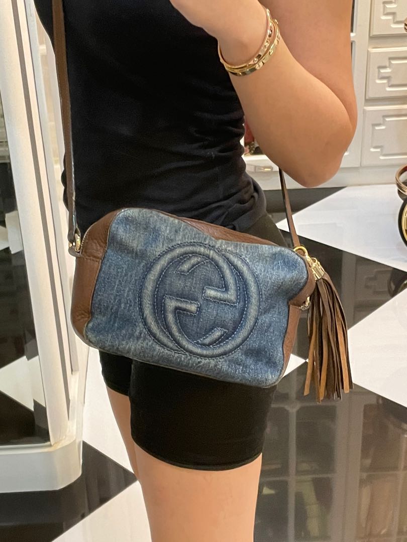 Gucci soho denim bag, Luxury, Bags & Wallets on Carousell