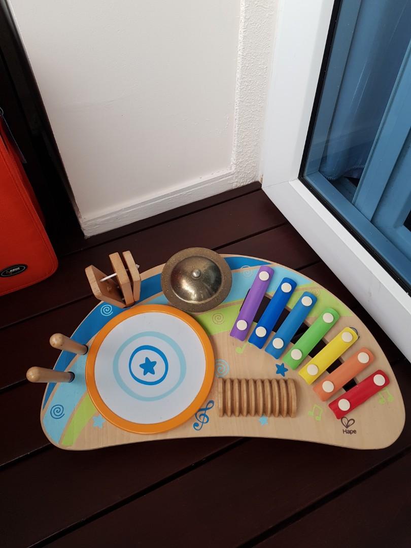 Hape Mighty Mini Band Wooden Percussion Instrument Babies Kids