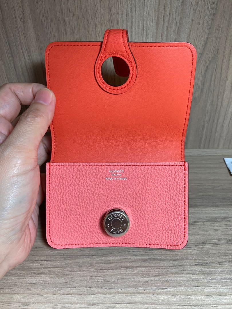 HERMES Evercolor Dogon Compact Wallet Toffee 462585