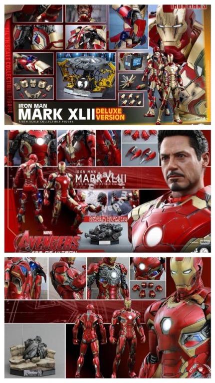 Hot Toys 1 4 Iron Man 42 Deluxe Mark 43 Mark 45 Set Of 3 Hobbies Toys Collectibles Memorabilia Fan Merchandise On Carousell