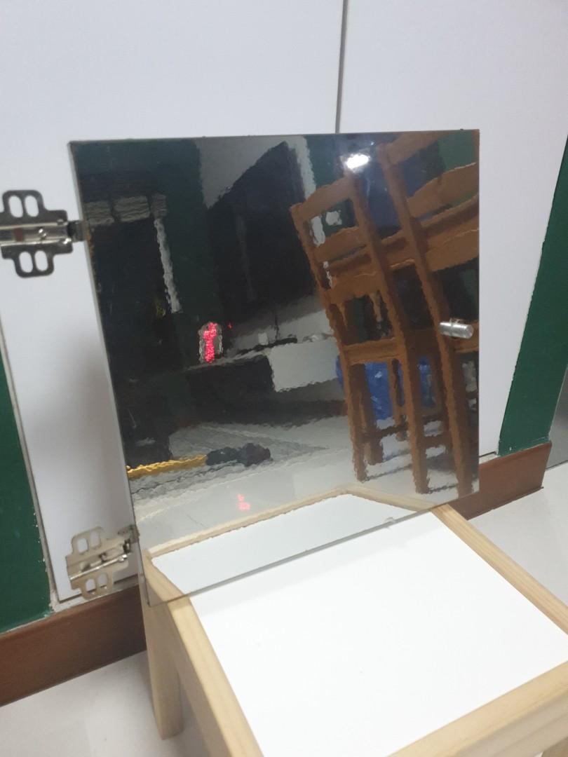 Ikea Kallax Insert with Door (Reflective mirror design), Furniture