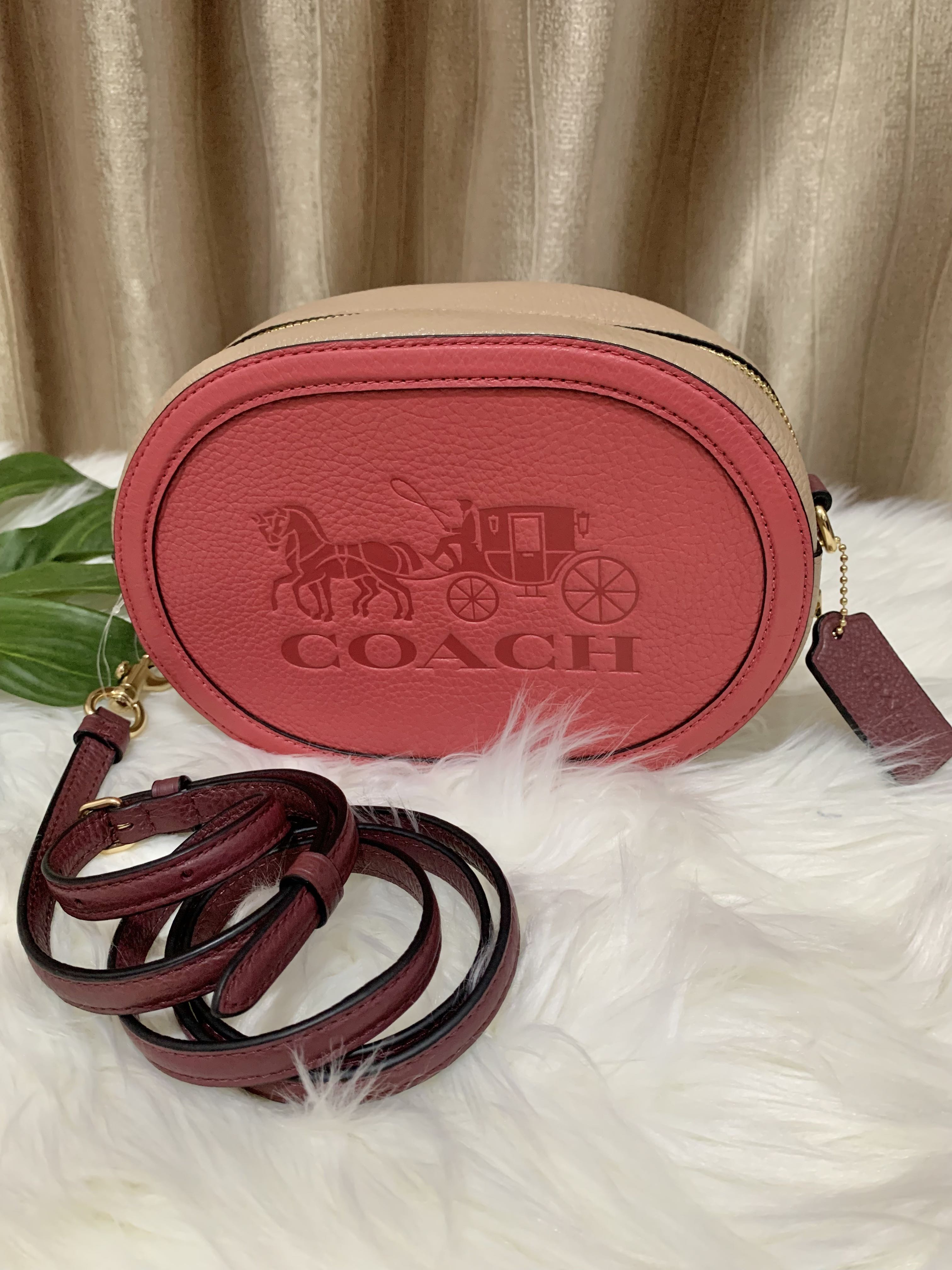 Coach camera bag in colorblock with horse and carriage Clearance