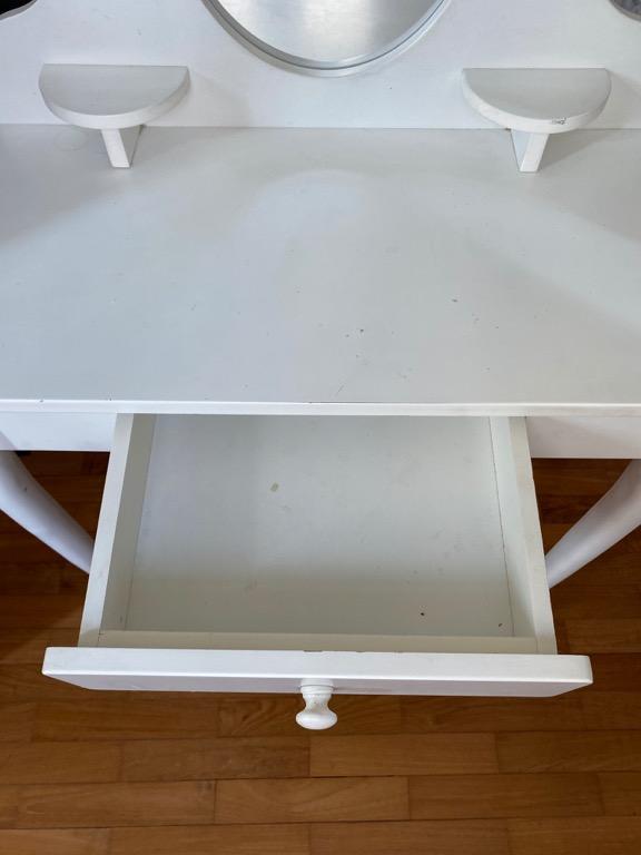 KIDKRAFT White Wood Vanity / Dressing Table & Stool, Babies & Kids