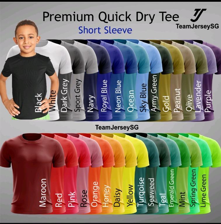 Kids dryfit t shirt custom 27colors