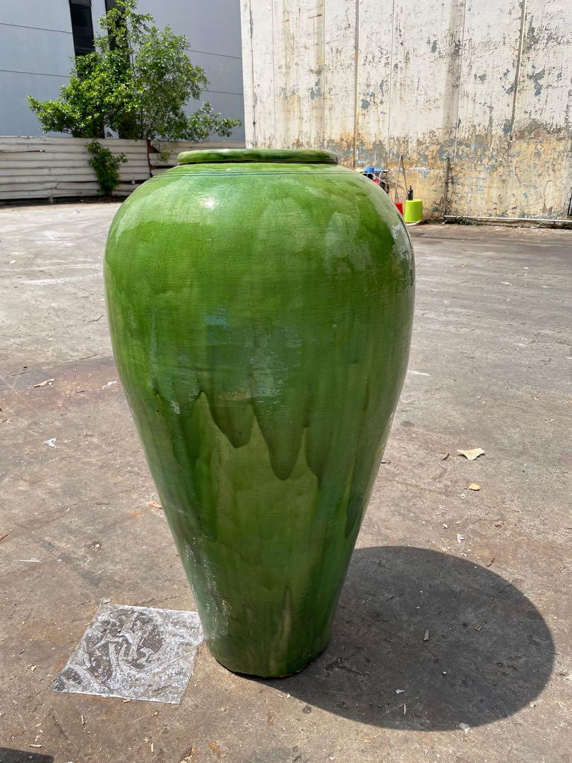 Large decorative Green Vase, Furniture & Home Living, Home Decor, Vases