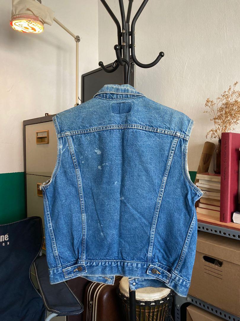 Levi s denim jacket sleeveless BuyFromMe Men s Fashion Tops