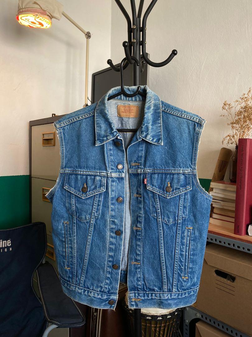 Levi's sleeveless clearance denim jacket
