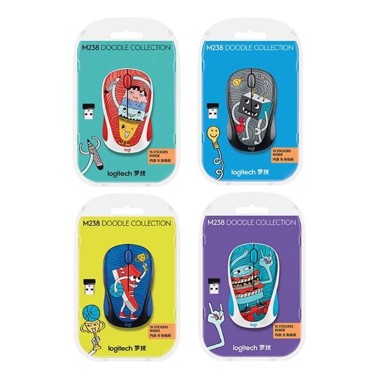 Logitech Doodle Collection M238 Wireless Mouse Mice, Computers & Tech ...